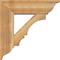 Ekena Millwork Balboa Traditional Rough Sawn Bracket w/ Offset Brace, Western Red Cedar, 8"W x 26"D x 26"H BKT0806X26X26BOA01RWR - alternate 3
